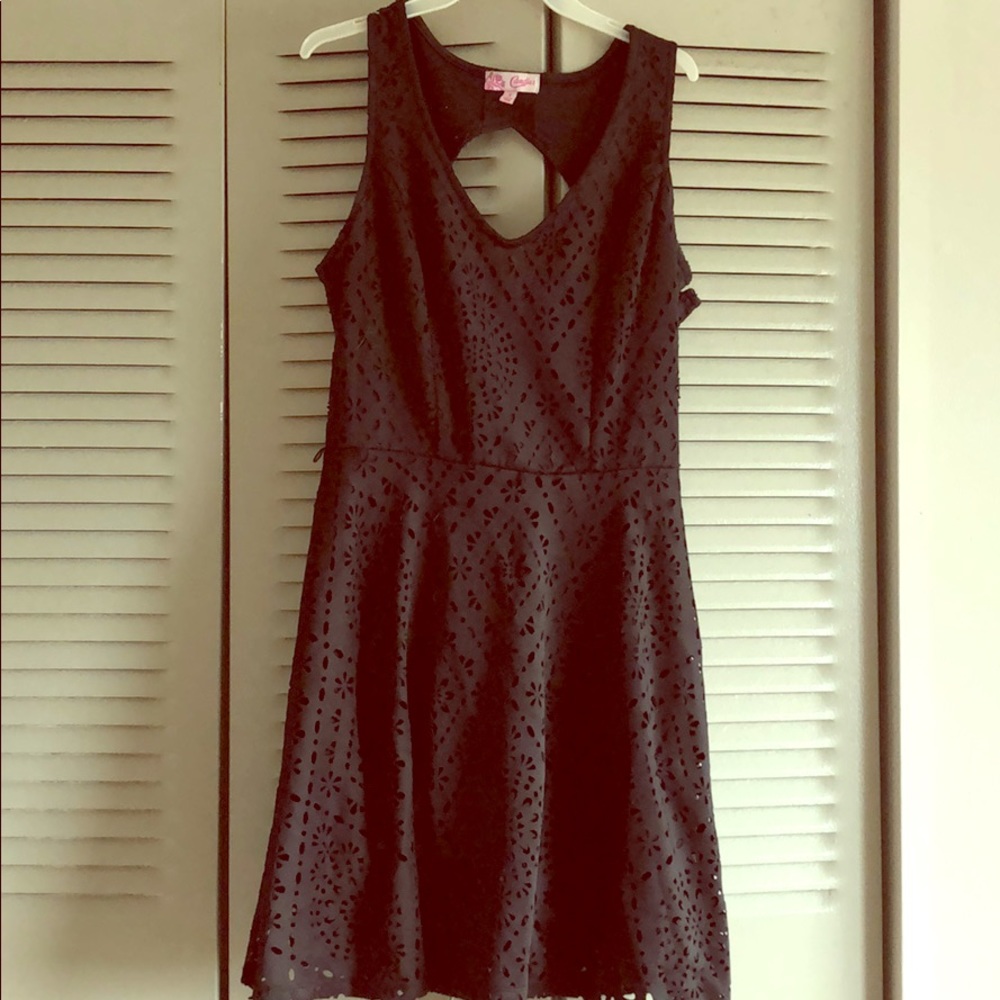 Black cut out dress